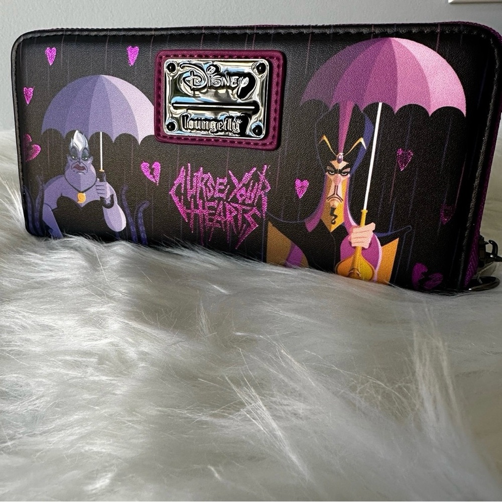 Sold- Loungefly Disney Villains Curse Your Hearts Wristlet Wallet NWT